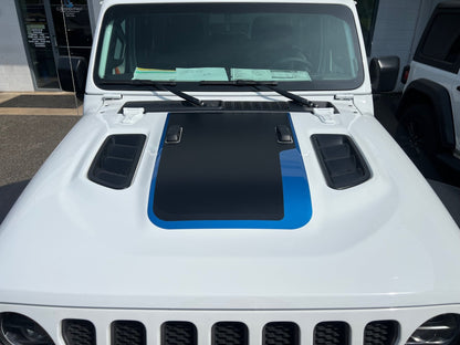 Two Tone Layered Vented Hood Decal for 2018-2026 Jeep Wrangler