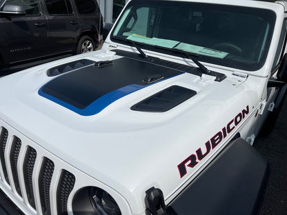 Two Tone Layered Vented Hood Decal for 2018-2026 Jeep Wrangler