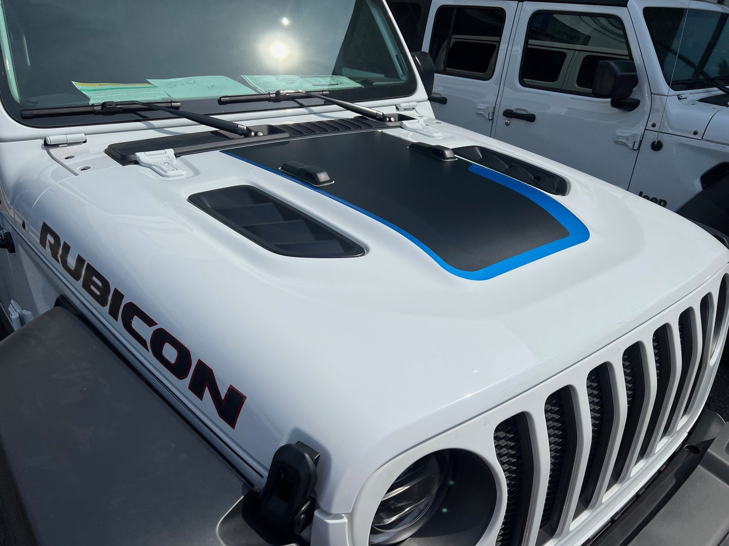 Two Tone Layered Vented Hood Decal for 2018-2026 Jeep Wrangler