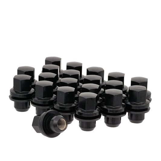 14x1.5 OE Style Lug Nuts 22mm Hex 1.83" 0.77" Shank 5 Lug Install Kit Black - West Coast Wheel Accessories WT556014RMB