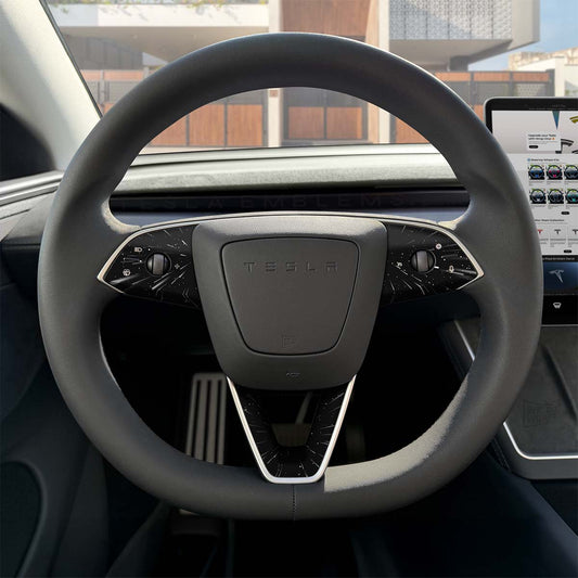 Warp Drive Tesla Steering Wheel Trim Decal Kit (3pcs) | Model 3