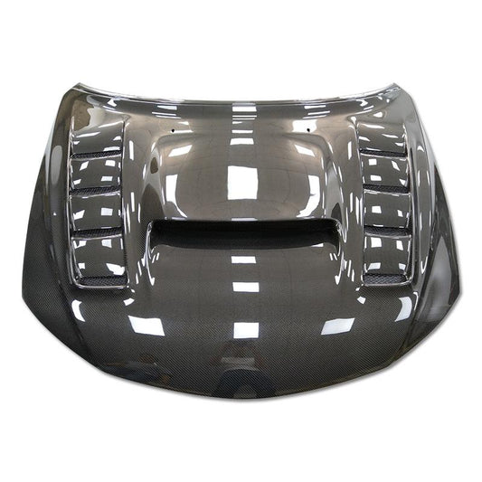 JDMuscle [08-14 WRX/STI] Carbon Fiber Hood V3 w/ Heat Extract