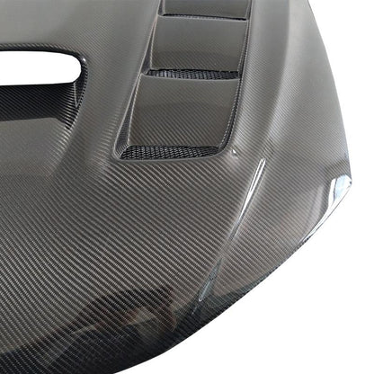 JDMuscle [08-14 WRX/STI] Carbon Fiber Hood V3 w/ Heat Extract