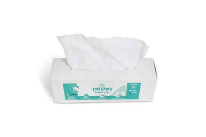 Primo® Wipes White Shop Towels in Pop-Up Dispenser Box | 75 Count | Telesto Products