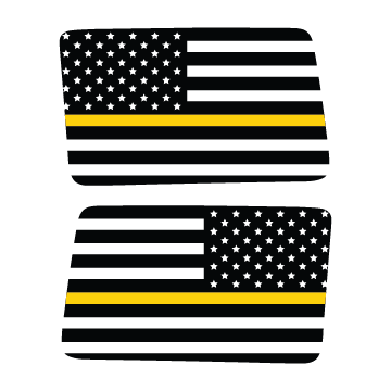 Thin Yellow Flag Rear Window Jeep Graphic