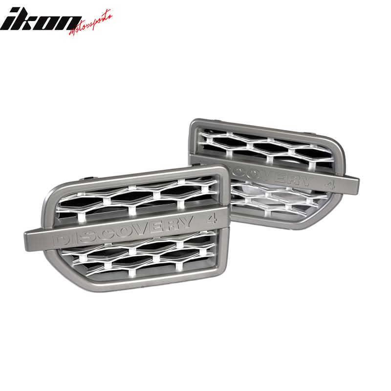 Fits 10-12 Lr4 Discovery 4 Chrome Front Mesh Side Vent Grille