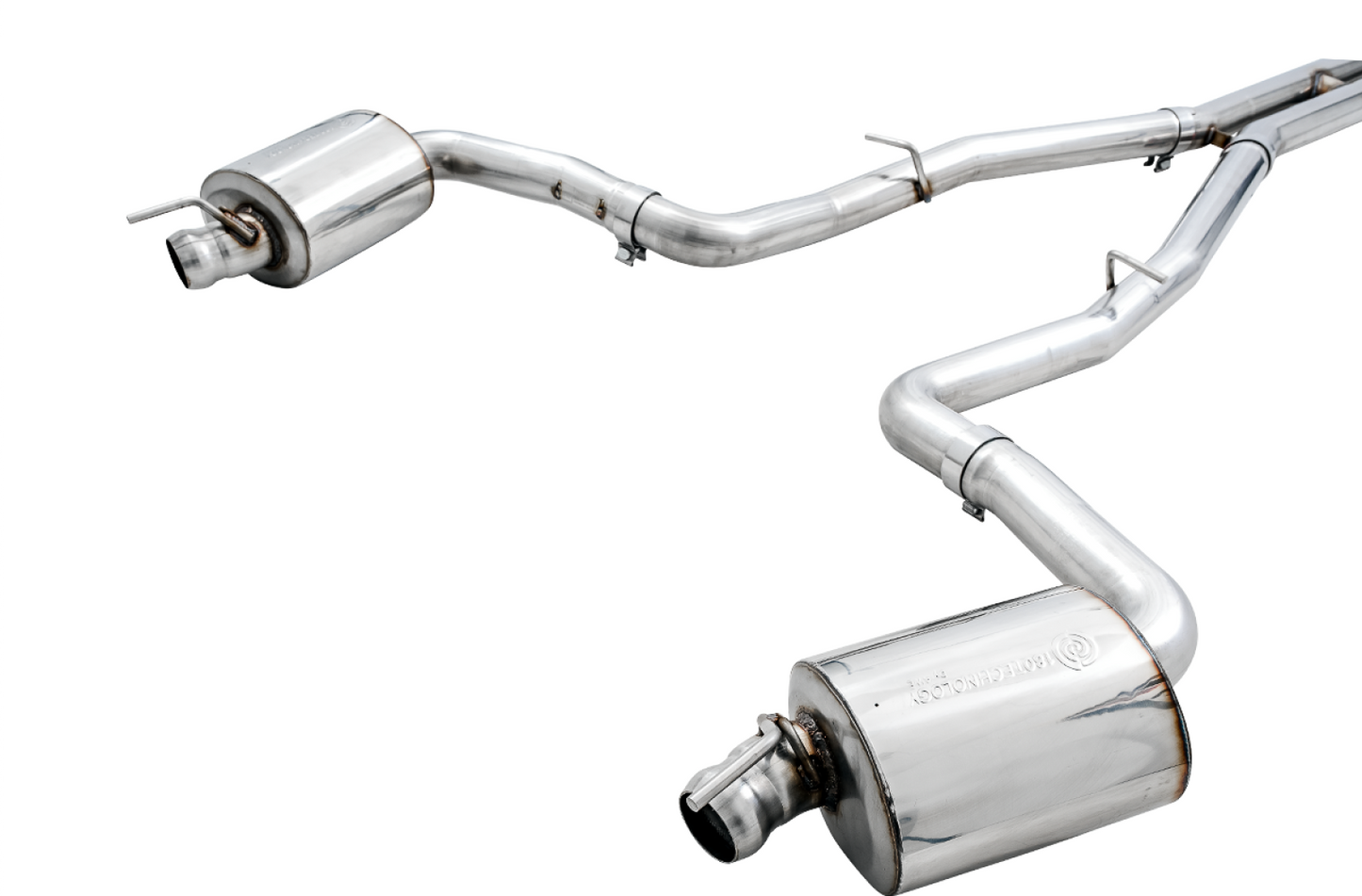 AWE Tuning Touring Edition Exhaust for 15 Challenger 6.4 / 6.2 SC - Non-Resonated - Stock Tips 3020-11028