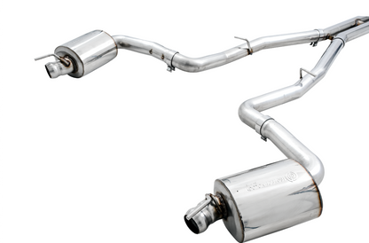 AWE Tuning Touring Edition Exhaust for 15 Challenger 6.4 / 6.2 SC - Non-Resonated - Stock Tips 3020-11028