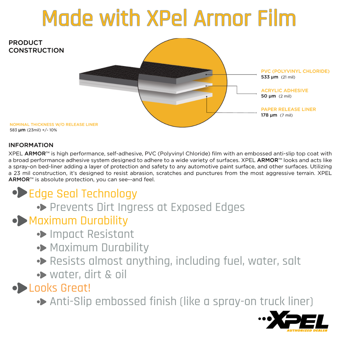 Xpel Armor Truck Bed Sail Trim & Lip Protection