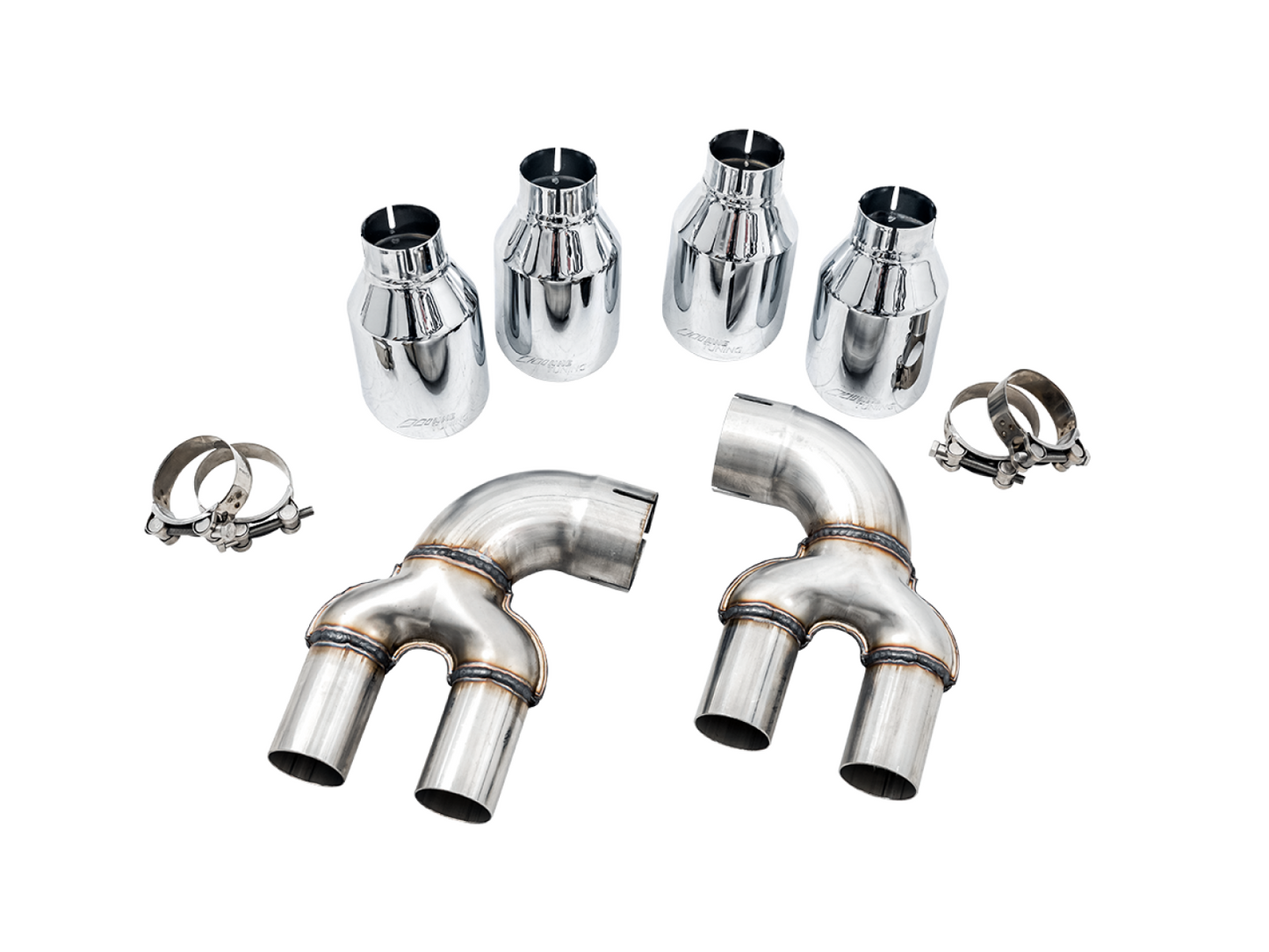 AWE Tuning Resonated Touring Edition Exhaust for G20 M340i - Chrome Silver Tips 3015-42150