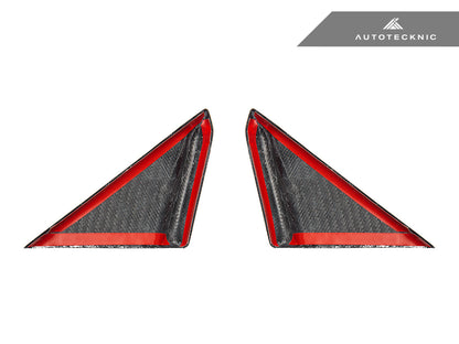 AutoTecknic Dry Carbon Side Mirror Wind Deflector Set - Porsche 992