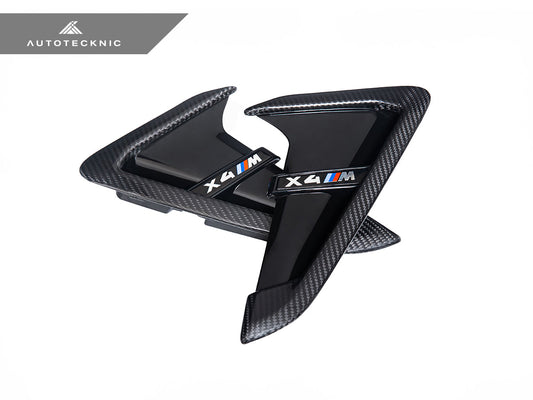 AutoTecknic Dry Carbon Gloss Black Fender Trim Set - F97 X3M | F98 X4M