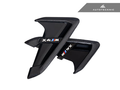 AutoTecknic Dry Carbon Gloss Black Fender Trim Set - F97 X3M | F98 X4M