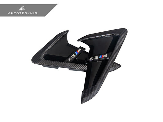AutoTecknic Dry Carbon Gloss Black Fender Trim Set - F97 X3M | F98 X4M