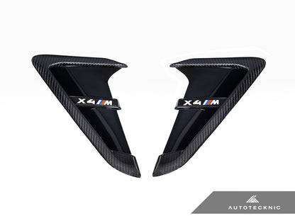 AutoTecknic Dry Carbon Gloss Black Fender Trim Set - F97 X3M | F98 X4M