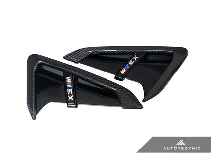 AutoTecknic Dry Carbon Gloss Black Fender Trim Set - F97 X3M | F98 X4M