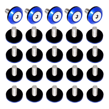ZSPEC 25-Pack, FHSC M6x20mm Stainless & Billet Finish Washers, Silicone Washers