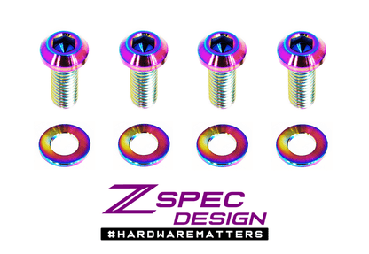 ZSPEC Hood Dress Up Bolts® Fastener Kit for Nissan Z32 300zx, Titanium