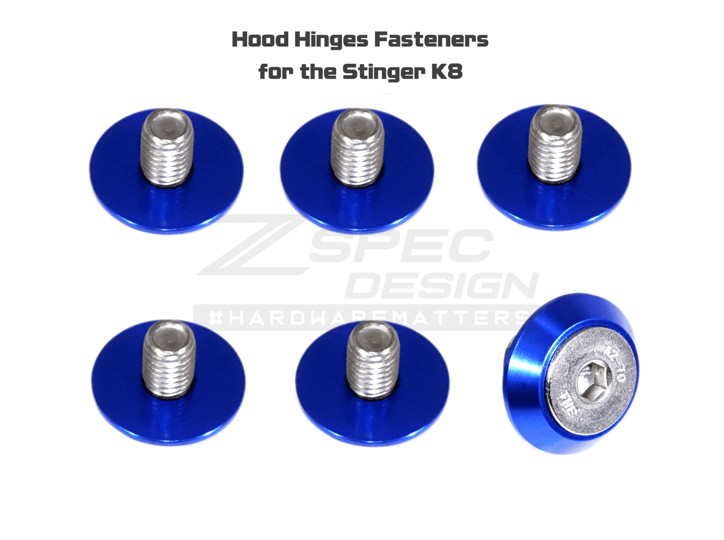 ZSPEC Hood Hinges Fastener Kit for '18+ Stinger GT, Stainless & Billet Hardware