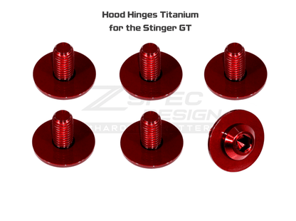 ZSPEC Hood Hinges Fasteners Kit for '18+ Stinger GT, Titanium