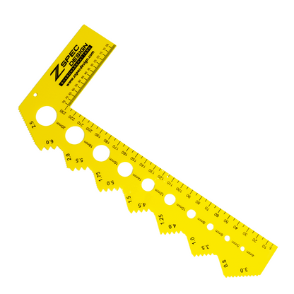 ZSPEC Metric Bolt / Fastener Thread Measuring Gauge, L-Shape