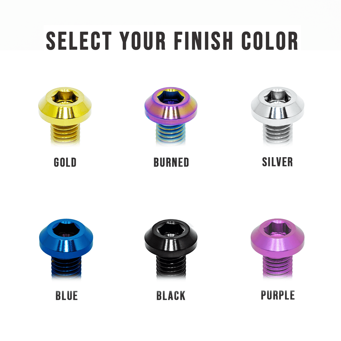 ZSPEC M8-1.25x16mm Dress Up Bolts® Fastener, Angled Head, Titanium Grade-5, Per Each