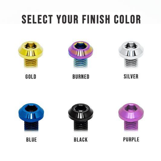 ZSPEC M8-1.25x16mm Dress Up Bolts® Fastener, Angled Head, Titanium Grade-5, Per Each