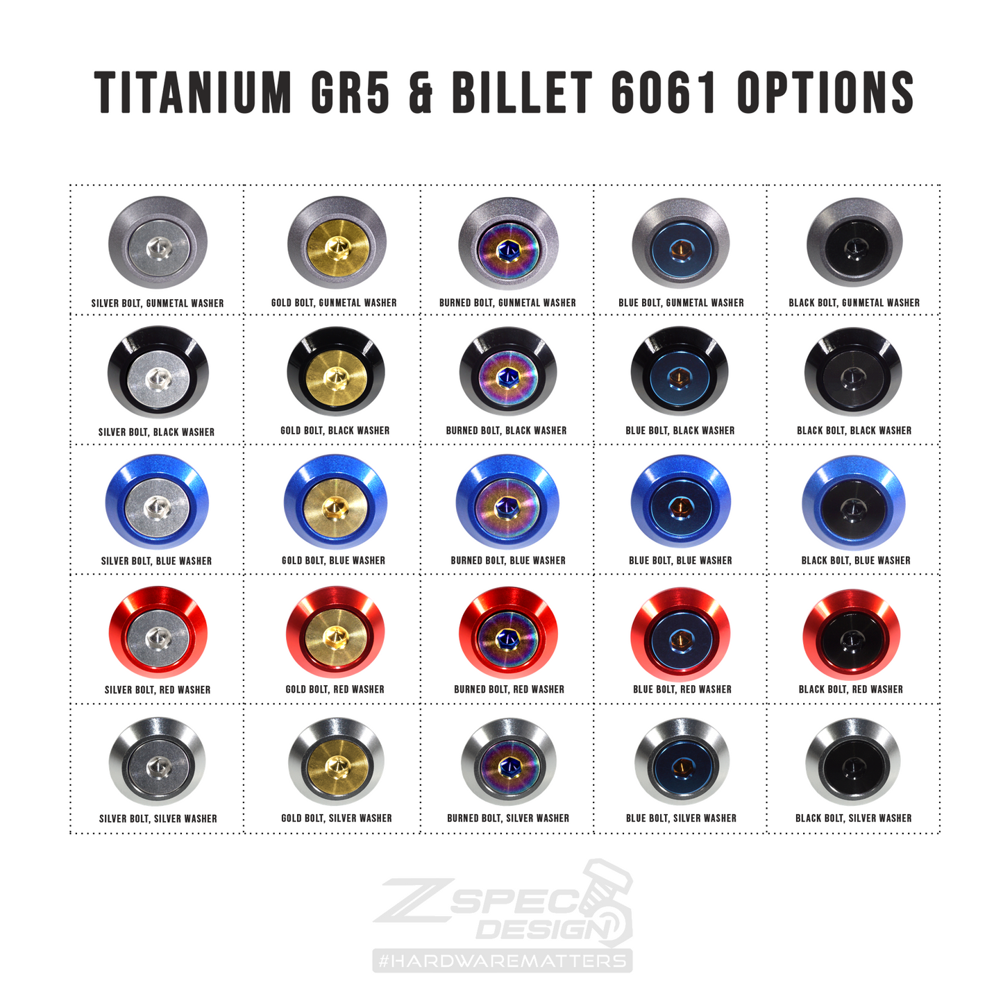 ZSPEC Convertible Deck Catch Fasteners for '93-96 Nissan 300zx, Titanium & Billet