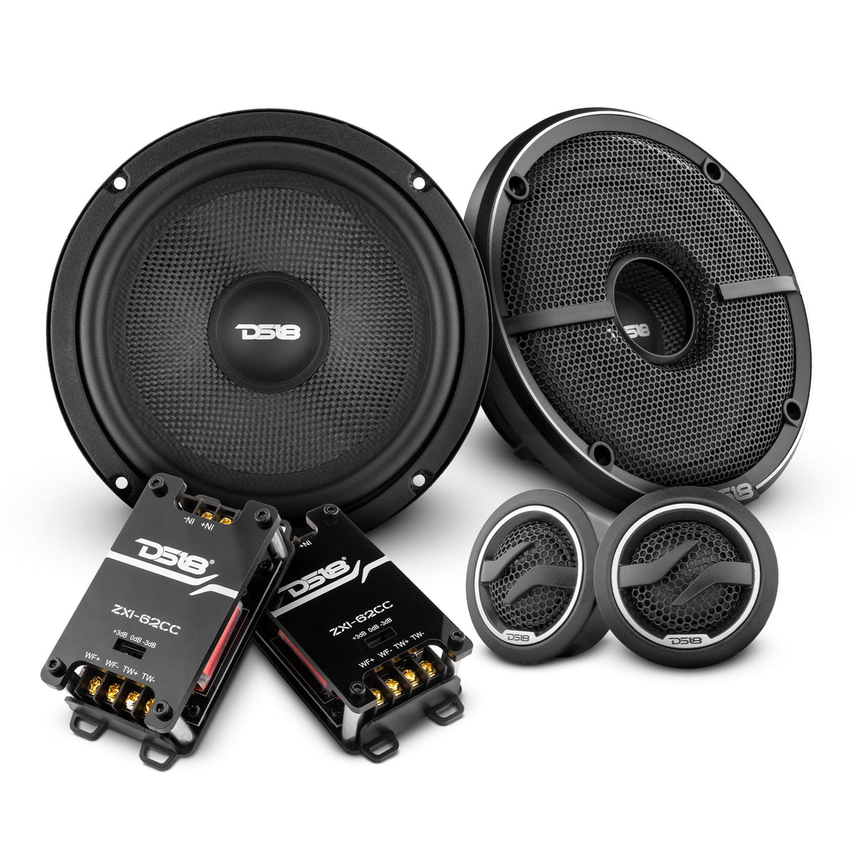 DS18 2008-2021 Honda CR-V Front and Back Doors Speakers Better Upgrade/Replacement Package 1600 Watts