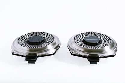 BACKORDERED - SHIPS SECOND HALF OF JULY - RECOMMEND YOU ORDER NOW, LIMITED FUTURE INVENTORY - Bavsound Ghost Underseat Subwoofers for BMW, V3, 2 Ohm, Pair [REQUIRES HEAT GUN & DRILL]