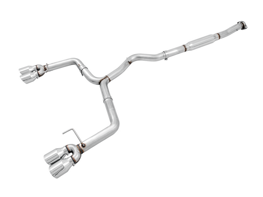 AWE Tuning Track Edition Exhaust for VA / GV WRX / STI Sedan - Chrome Silver Quad Tips (102mm) 3020-42058