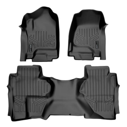 SMARTLINER Floor Liners for Double Cab 2019 Chevy Silverado 1500 LD (Bucket)