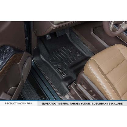 SMARTLINER Floor Liners for Double Cab 2019 Chevy Silverado 1500 LD (Bucket)