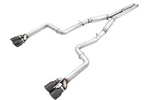 AWE Tuning Track Edition Exhaust for 15 Challenger 5.7 - Diamond Black Quad Tips 3015-43152
