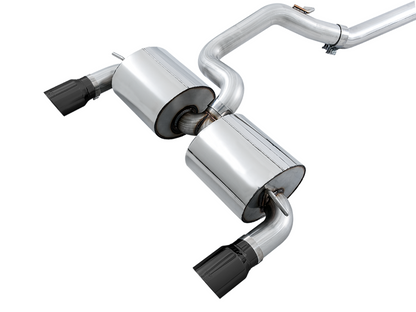 AWE Tuning Touring Edition Cat-back Exhaust for Ford Focus RS - Non-Resonated - Diamond Black Tips 3015-33088