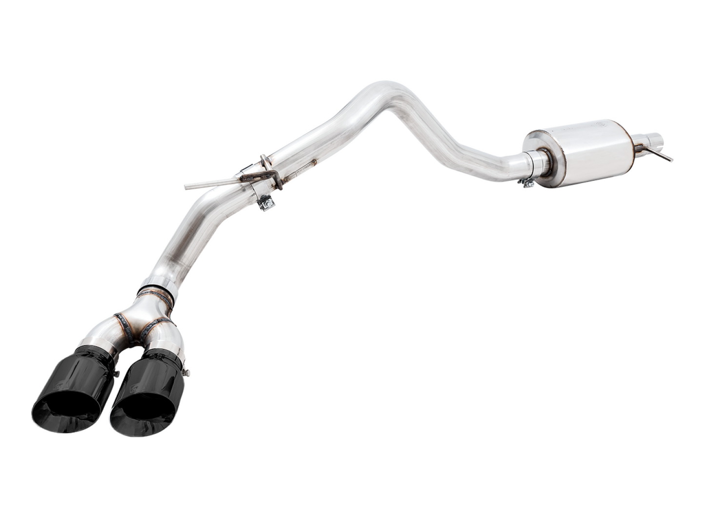 AWE Tuning 0FG Exhaust with BashGuard for Ford Ranger - Dual Diamond Black Tips 3015-23064