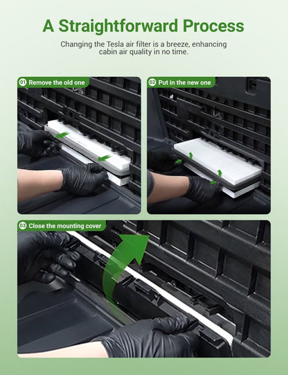 Activated Carbon Cabin Air Filter for Cybertruck | Multi-Layer HEPA Filtration