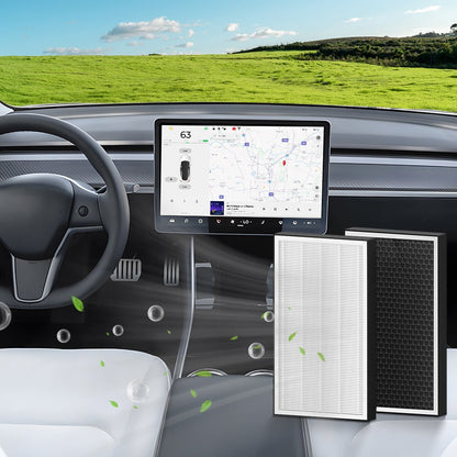 HEPA Activated Carbon Cabin Air Filter for Model 3 & Model Y (2-Pack)