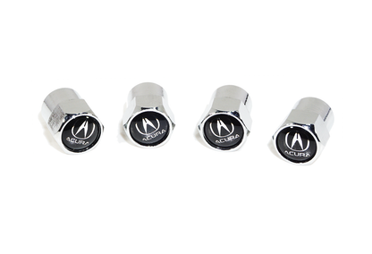 Chrome Valve Stem Tire Caps, Style: Acura