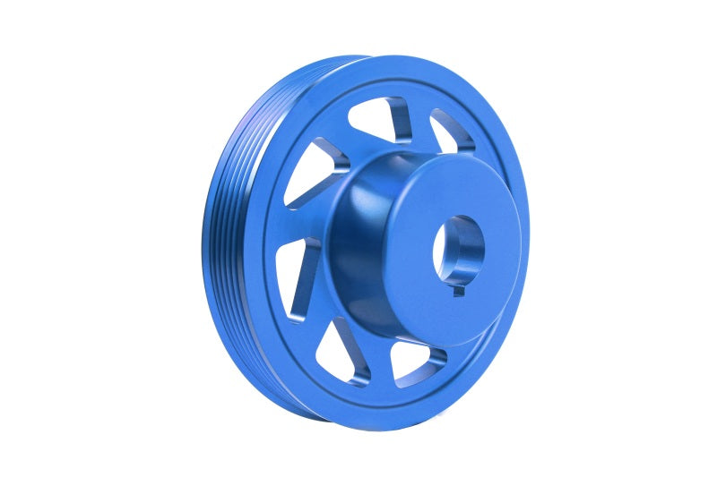 Perrin Crank Pulley W/o AC Only Blue For Ej Engines WRX 2002-2014/ Outback 1995-2009/ Outback XT 2005-2009 / Forester 2003-2010/ Forester XT 2003-2013 /Legacy 1994-2009 / STI 2004-21/ Impreza 1993-2011 | PSP-ENG-102BL