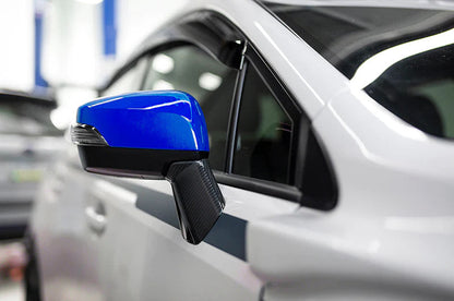 OLM OE Style Mirror Cover with Turn Signal Cutout - Dark Grey Metallic - 2015-2021 Subaru WRX / STI / 2015-2017 Crosstrek