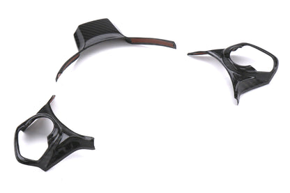 OLM LE Dry Carbon Fiber Steering Wheel Covers - 2017-2024 Subaru BRZ / Toyota GR86