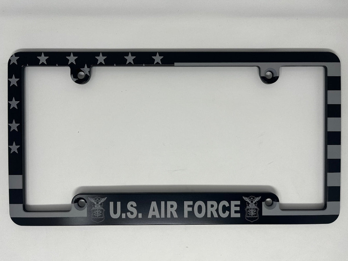 Air Force American Flag Billet Aluminum License Plate Frame