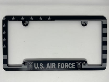 Air Force American Flag Billet Aluminum License Plate Frame