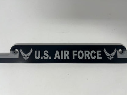 Air Force - New Logo American Flag Billet Aluminum License Plate Frame