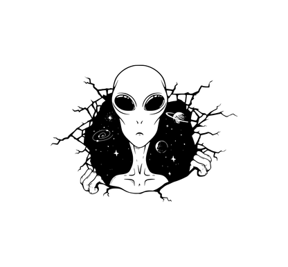 Alien Wall Hood Graphic