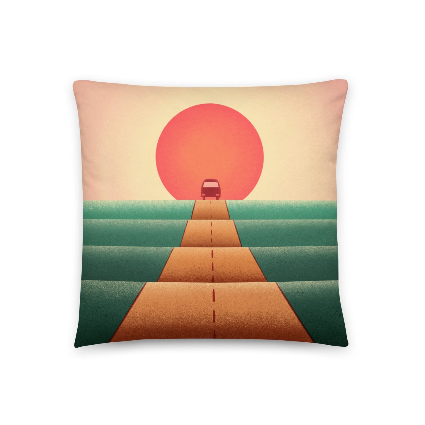 Sunset Road Throw Pillow