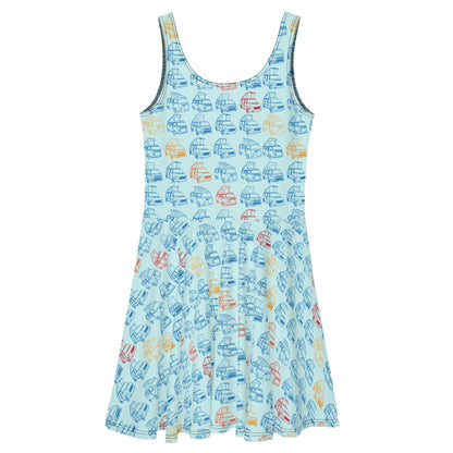 Rainbow Tile Skater Dress