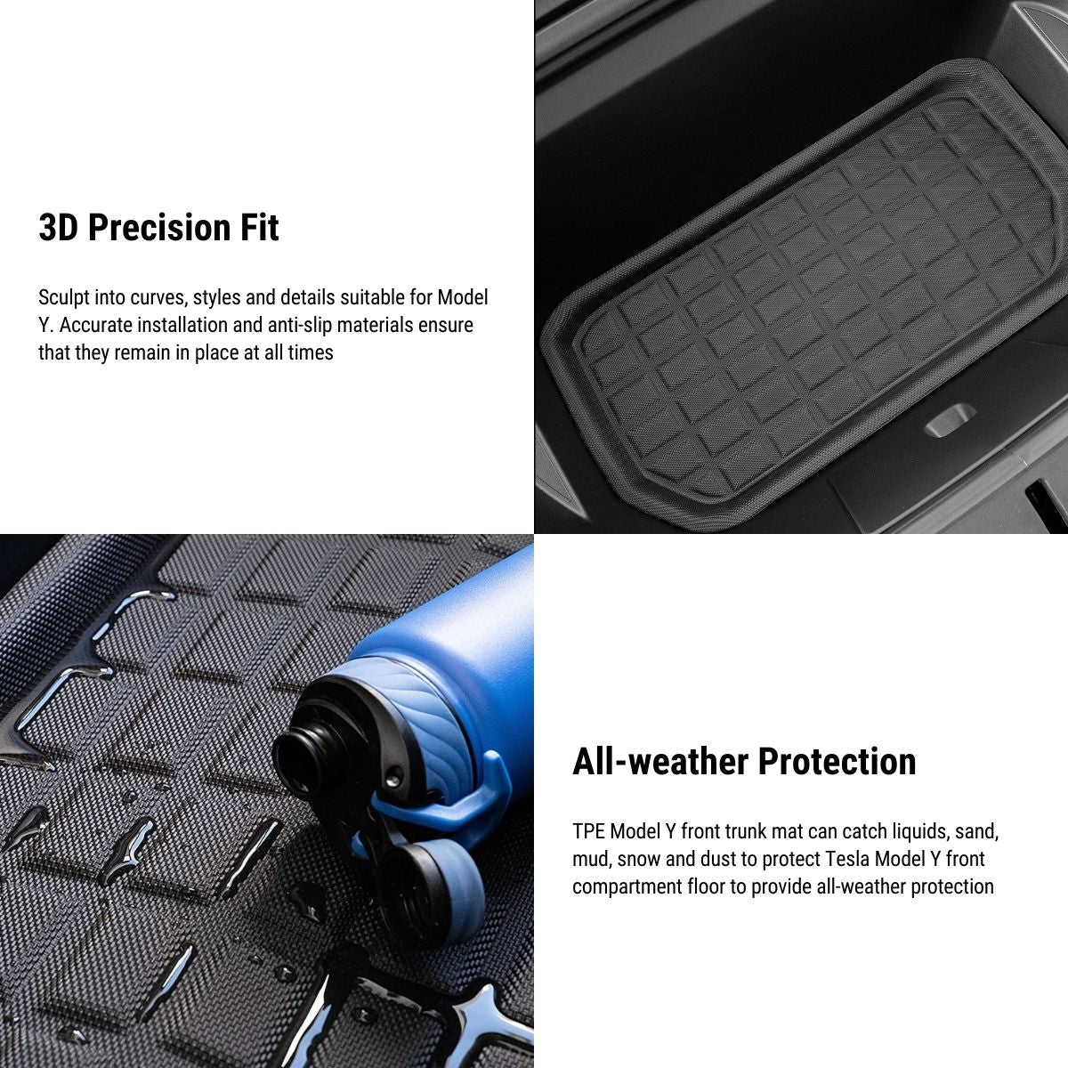 All Weather 3D Front Trunk Mat for Tesla Model Y