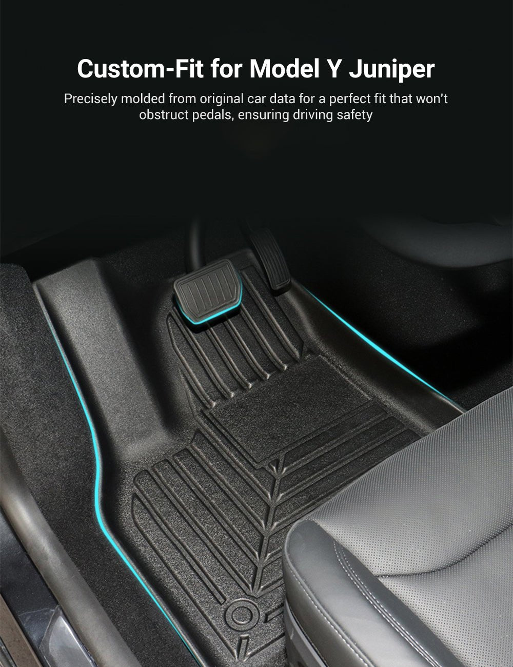All Weather/Season TPE Floor Mats for Model Y Juniper